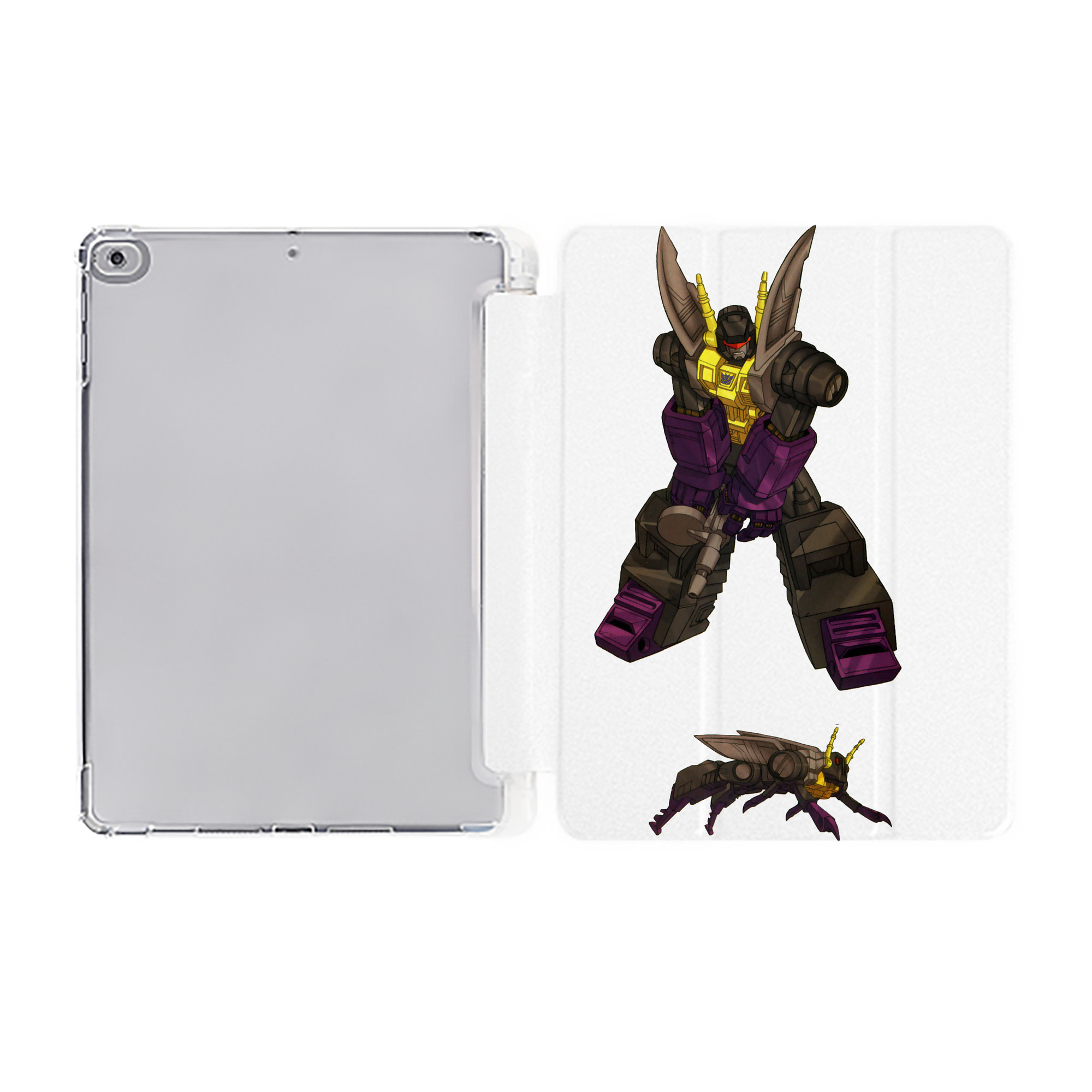 （画像用）  IPad ケース ペン収納付き 三つ折りスタンド PUレザー×シリコン 対応機種9.5/10.5/10.9インチ